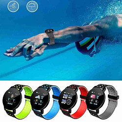 Montre Intelligente Pression Artérielle Fréquence Cardiaque Podomètre Fitness Tracker Bracelet Intelligent Bleu pas cher