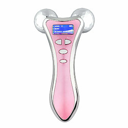 Justgreenbox Micro-current 3D Face Lift Facial Machine Vibration Massager Y Shape Rotating, Rose