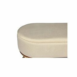 Acheter Paris Prix Banc Design en Velours Athea 105cm Crème & Or