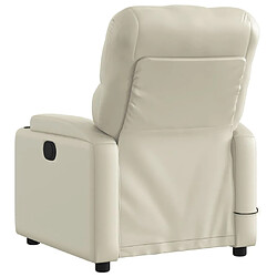 Acheter Maison Chic Fauteuil Relax pour salon, Fauteuil de massage inclinable électrique crème similicuir -GKD32468