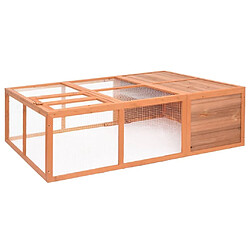 Helloshop26 Cage pour animaux de jardin 150 x 100 x 50 cm bois de sapin massif 02_0000578