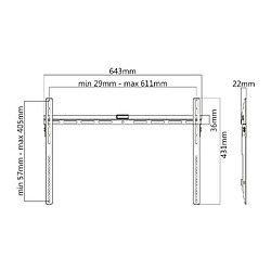 Kimex Support mural fixe pour écran TV 37"-70" pas cher