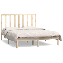 vidaXL Cadre de lit sans matelas 140x190 cm bois de pin massif