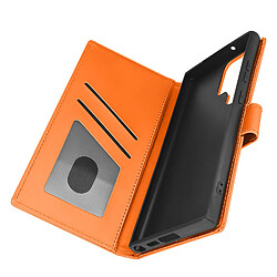 Avizar Étui Grenouille pour Samsung S23 Ultra Portefeuille Support Dragonne Orange