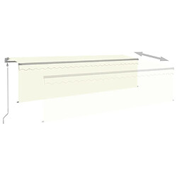 Acheter Maison Chic Auvent automatique | Store banne extérieur | Marquise store capteur de vent et LED 5x3 m Crème -MN45298