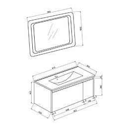 Acheter Kiamami Valentina SABLE MAT ARMOIRE DE TOILETTE MURALE 80CM AVEC MIROIR 80X60 LED | MONACO