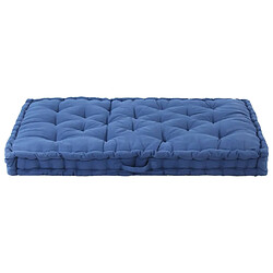 Acheter Decoshop26 coussin de canapé palette 100 % coton 120x80x10 cm bleu clair DEC021822