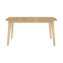 Acheter Rendez Vous Deco Table rectangulaire Oman 4/6 personnes extensible en bois clair 150/180 cm