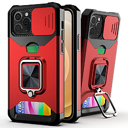 Coque en TPU antichute hybride avec porte-cartes rouge pour votre Apple iPhone 11 Pro 5.8 pouces