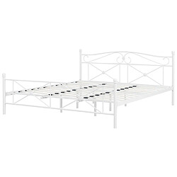 Beliani Lit double en métal blanc 180 x 200 cm RODEZ pas cher