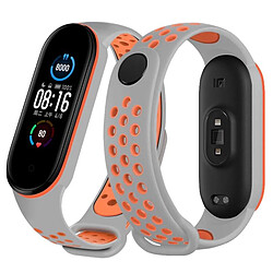 PHONECARE Bracelet SportyStyle pour Xiaomi Mi Band 6 / Mi Smart Band 6 - gris / Orange