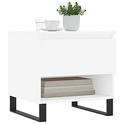 Avis Maison Chic Lot de 2 Tables basses,Table Console pour salon blanc 50x46x50 cm bois d'ingénierie -MN12432