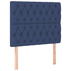 Maison Chic Lot de 2 Têtes de lit design Bleu pour chambre - Décoration de lit 90x7x78/88 cm Tissu -MN68434