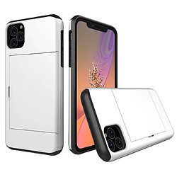 Wewoo Coque Rigide Étui de protection blindé antichoc avec emplacement pour carte iPhone 11 Pro blanc