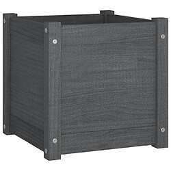 Avis vidaXL Jardinières d'extérieur 2 pcs Gris 40x40x40 cm Bois de pin