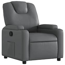 vidaXL Fauteuil inclinable Gris Similicuir