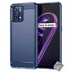 Htdmobiles Coque pour Realme 9 Pro+ Plus 5G / Realme 9 4G - housse etui silicone gel carbone + film ecran - BLEU FONCE