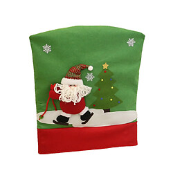 4x Couverture De Chaise Père Noël Arrière Fête Housse Étui Noël Décoration Ornement