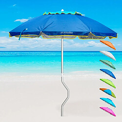 Parasol de plage aluminium leger visser protection uv GiraFacile 200 cm Afrodite