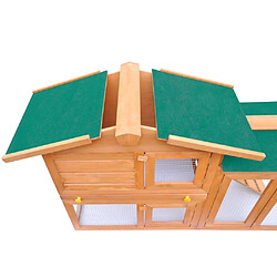 Avis Helloshop26 Clapier large d'extérieur 140 x 46 x 85 cm pour petits animaux de compagnie bois 02_0000622