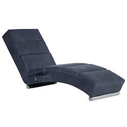 Maison Chic Chaise longue | Transat Bain de soleil de longue Gris Similicuir daim -GKD38384