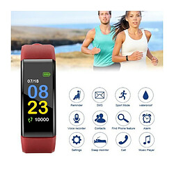 XCSOURCE 115plus Fitness Tracker Smart Bracelet Bluetooth Couleur Affichage Sport Montre Rouge AC1424