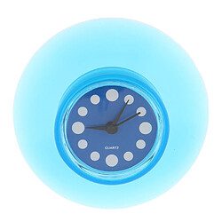 Mini horloge de douche étanche avec ventouse pour cuisine bleu