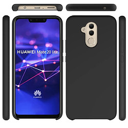 Coque en silicone liquide noir pour votre Huawei Mate 20 Lite