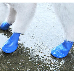 Avis Bottes De Pluie Pour Chien Chaussures De Neige Imperméables Protecteur De Patte Chaussons D'extérieur Bleu L