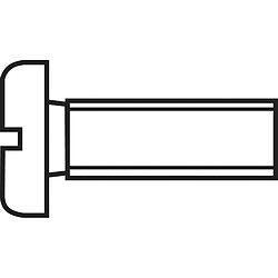 Vis cylindrique TOOLCRAFT 888014 20 pc(s) M1.4 6 mm tête cylindrique plat acier DIN 84