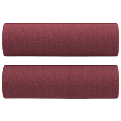 Maison Chic Canapé 3 places avec oreillers,Sofa de Salon,Canapé droit décoratifs bordeaux 180 cm tissu -GKD657699 pas cher