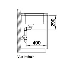 Evier à encastrer 45cm inox - 522963 - BLANCO pas cher