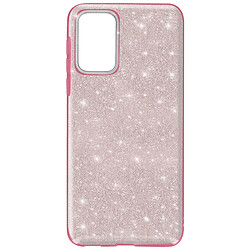 Avizar Coque Samsung Galaxy A72 Paillette Amovible Silicone Semi-rigide rose