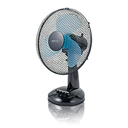 Ventilateur de Bureau Oscillant Portable, 3 Vitesses, Tête 34cm, 40 , Noir, MPM, MWP-16