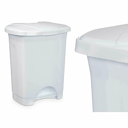 BigBuy Home Poubelle à pédale Blanc Plastique 10 L (8 Unités)