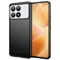 Htdmobiles Coque pour Xiaomi Poco F6 Pro 5G / Redmi K70 5G / K70 Pro 5G / K70S - housse etui silicone gel carbone + verre trempe - NOIR