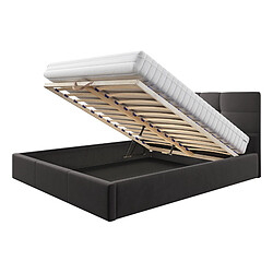 Bestmobilier Mael - lit coffre - 180x200 - en tissu - sommier inclus