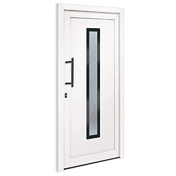 vidaXL Porte d'entrée Blanc 98x208 cm PVC