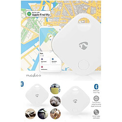 NEDIS Tracker Bluetooth GPS Type AirTags Pack de 1 Dispositif de Recherche de Clé, Téléphone Portable, Alarme Porte-Clés Anti-Perte Blueto