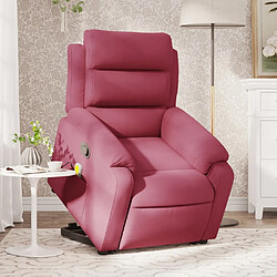 Maison Chic Fauteuil Relax pour salon, Fauteuil de massage inclinable Rouge bordeaux Velours -GKD56070