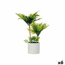 Ibergarden Plante décorative Palmier Plastique Ciment 12 x 45 x 12 cm (6 Unités)