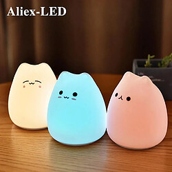 Avis Universal Lampe de nuit pour enfants de dessin animé Lampe de chevet en silicone Capteur tactile RGB Lampe de bureau de décoration de chambre à coucher Soft Decorative Night Light | LED Night Light