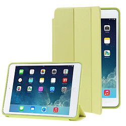 Wewoo Smart Cover Vert Fluorescent pour iPad Air Étui intelligent en cuir naturel à trois plis avec fonction Sleep & Wake-up et support