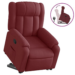 vidaXL Fauteuil inclinable rouge bordeaux tissu