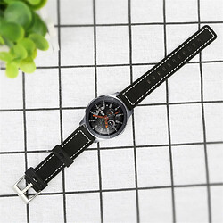 Bracelet en cuir véritable réglable, noir pour votre Huawei Watch GT 2e/Watch GT 2 46mm/Watch GT 42mm/46mm