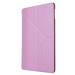 Avis Etui en PU origami façon soie avec support rose pour Apple iPad 10.2 (2019)