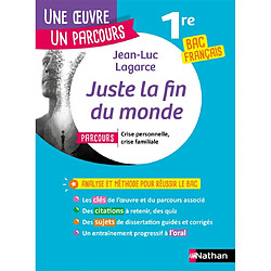 Jean-Luc Lagarce, Juste la fin du monde : parcours crise personnelle, crise familiale : 1re bac français