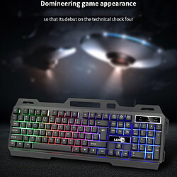 General Clavier de jeu filaire et souris et tapis de souris et casque de jeu, ensemble de rétroéclairage LED RVB filaire pour les joueurs PC et les utilisateurs Xbox et PS4 - Touches multimédia 4 en 1(noir) pas cher