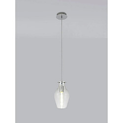 Avis Luminaire Center Suspension design 1 ampoule Chrome poli