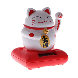 solaire alimenté élever patte fortune chat animal figure jouet décor à la maison rouge